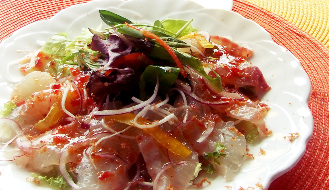 【乾熟明太使用】鯛のカルパッチョ